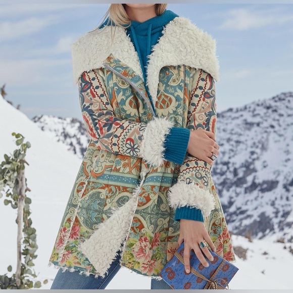 Johnny Was | Halmstad Embroidered Faux-Suede Coat - Picture 2 of 16